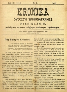 Kronika Diecezji Sandomierskiej, 1916, R. 9, nr 2