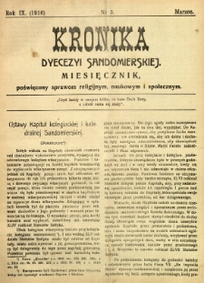 Kronika Diecezji Sandomierskiej, 1916, R. 9, nr 3