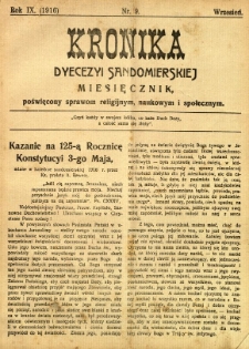 Kronika Diecezji Sandomierskiej, 1916, R. 9, nr 9