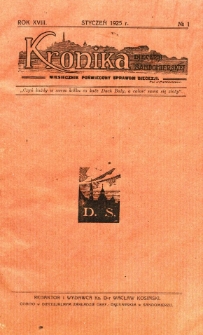 Kronika Diecezji Sandomierskiej, 1925, R. 18, nr 1