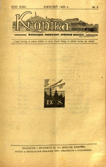 Kronika Diecezji Sandomierskiej, 1925, R. 18, nr 4