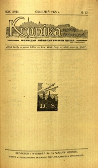 Kronika Diecezji Sandomierskiej, 1925, R. 18, nr 12