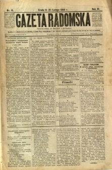 Gazeta Radomska, 1894, R. 11, nr 15
