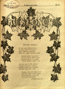 Ku Słońcu, 1928, R. 4, nr 2