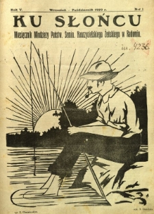Ku Słońcu, 1929, R. 5, nr 1