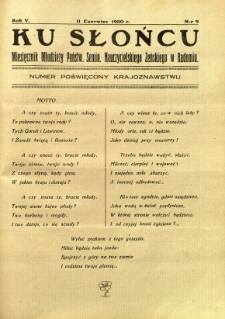 Ku Słońcu, 1930, R. 5, nr 9