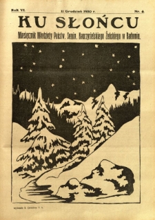 Ku Słońcu, 1930, R. 6, nr 4