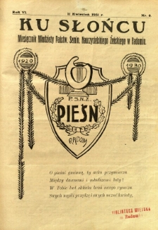 Ku Słońcu, 1931, R. 6, nr 8