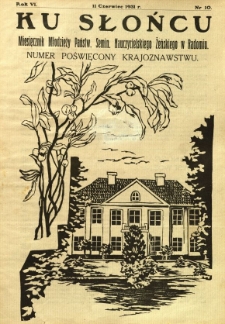 Ku Słońcu, 1931, R. 6, nr 10