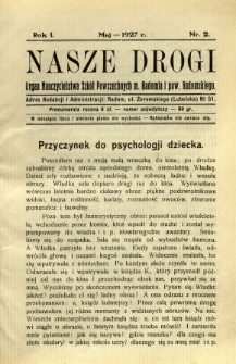 Nasze Drogi, 1927, R. 1, nr 2