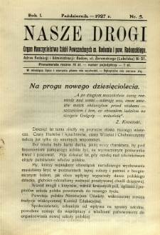 Nasze Drogi, 1927, R. 1, nr 5
