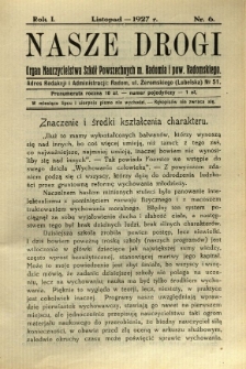 Nasze Drogi, 1927, R. 1, nr 6