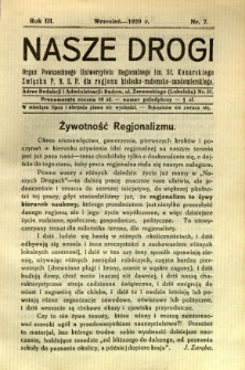 Nasze Drogi, 1929, R. 3, nr 7