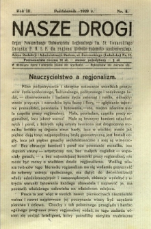 Nasze Drogi, 1929, R. 3, nr 8