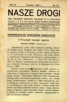 Nasze Drogi, 1929, R. 3, nr 10