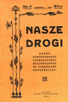 Nasze Drogi, 1930, R. 4, nr 6