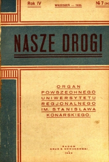 Nasze Drogi, 1930, R. 4, nr 7