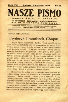 Nasze Pismo, 1929, R. 7, nr 2