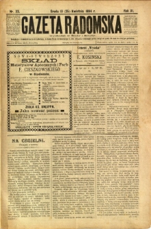 Gazeta Radomska, 1894, R. 11, nr 33