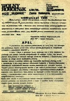 Wolny Robotnik, 1985, nr 4