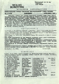 Wolny Robotnik, 1988, nr 1