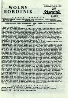 Wolny Robotnik, 1988, nr 3