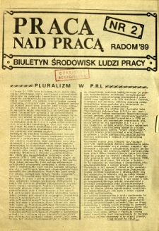 Praca Nad Pracą, 1989, nr 2