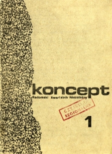 Koncept : Radomski Kwartalnik Niezależny, 1986, nr 1