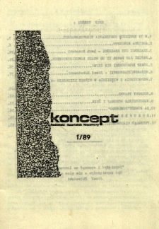 Koncept : Radomski Kwartalnik Niezależny, 1989, nr 1