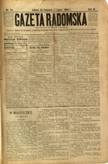 Gazeta Radomska, 1894, R. 11, nr 54
