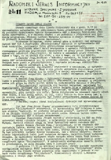 Radomski Serwis Informacyjny, 1981, wydanie specjalne-zjazdowe 11