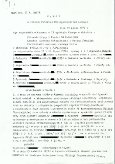 Wyrok w Imieniu Polskiej Rzeczpospolitej Ludowej, dnia 19 lipca 1976 r.