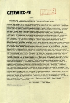 Czerwiec-76 : Odezwa
