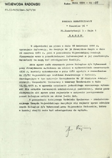 W odpowiedzi na pismo z dnia 18 kwietnia 1990 r. ...