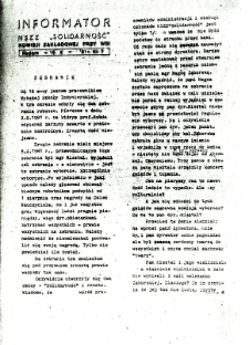 Informator NSZZ Solidarność : Komisji Zakładowej przy WSI, 1981, nr 7