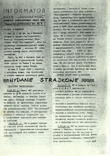 Informator NSZZ Solidarność : Komisji Zakładowej przy WSI, 1981, nr 8