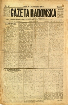 Gazeta Radomska, 1894, R. 11, nr 67