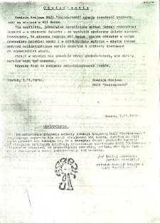 Oświadczenie, z dnia 7 listopada 1981 r.