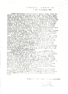 Uchwała Senatu UW z dnia 6 listopada 1981
