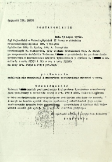 Postanowienie, z dnia 13 lipca 1976 r.