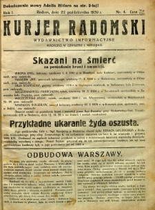 Kurier Radomski, 1939, R. 1, nr 4
