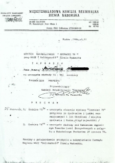 Komisja Rehabilitacji "Czerwiec '76" przy NSZZ "Solidarność" Ziemia Radomska zaprasza ...