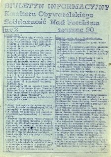 Biuletyn Informacyjny Komitetu Obywatelskiego "Solidarność" Nad Potokiem, R. 1990, nr 2