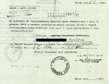 Decyzja, z dnia 5 lutego 1982 r.
