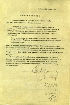 Oświadczenie Przewodniczącego i Komisji Rządowej ...