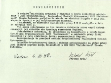 Oświadczenie. W związku z zaistniałą ...