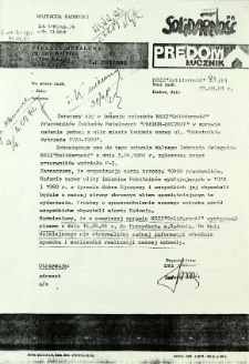 Zwracamy się w imieniu członków ...