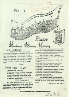 Pismo Niezależnej Młodzieży Katolickiej, 1989, nr 1