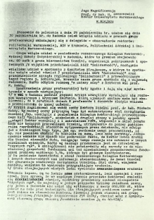 Stosownie do polecenia z dnia 29 października ...