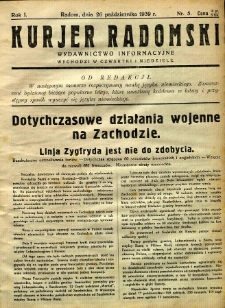 Kurier Radomski, 1939, R. 1, nr 5
